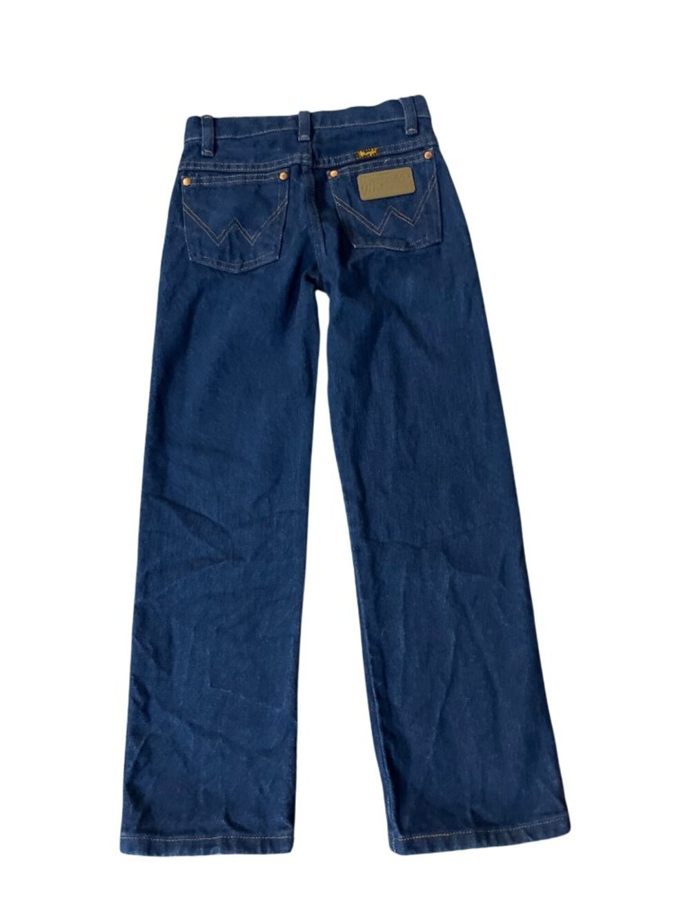 Wrangler Cowboy Cut Jeans Boys 8 Slim Blue Straight Adjustable Waist Denim Used - Picture 4 of 14